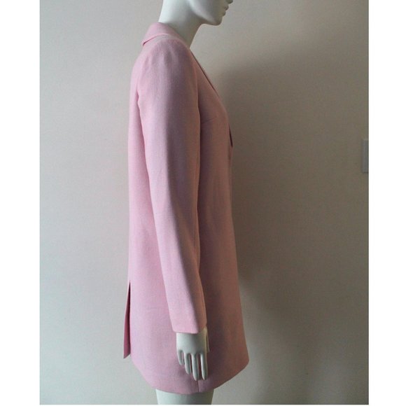 Smythe Lab Coat / Size 2 / Petal Pink Long Wool Blend - Picture 2 of 11